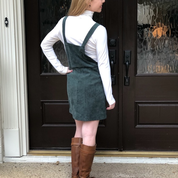 Green corduroy dress - Picture 2 of 2